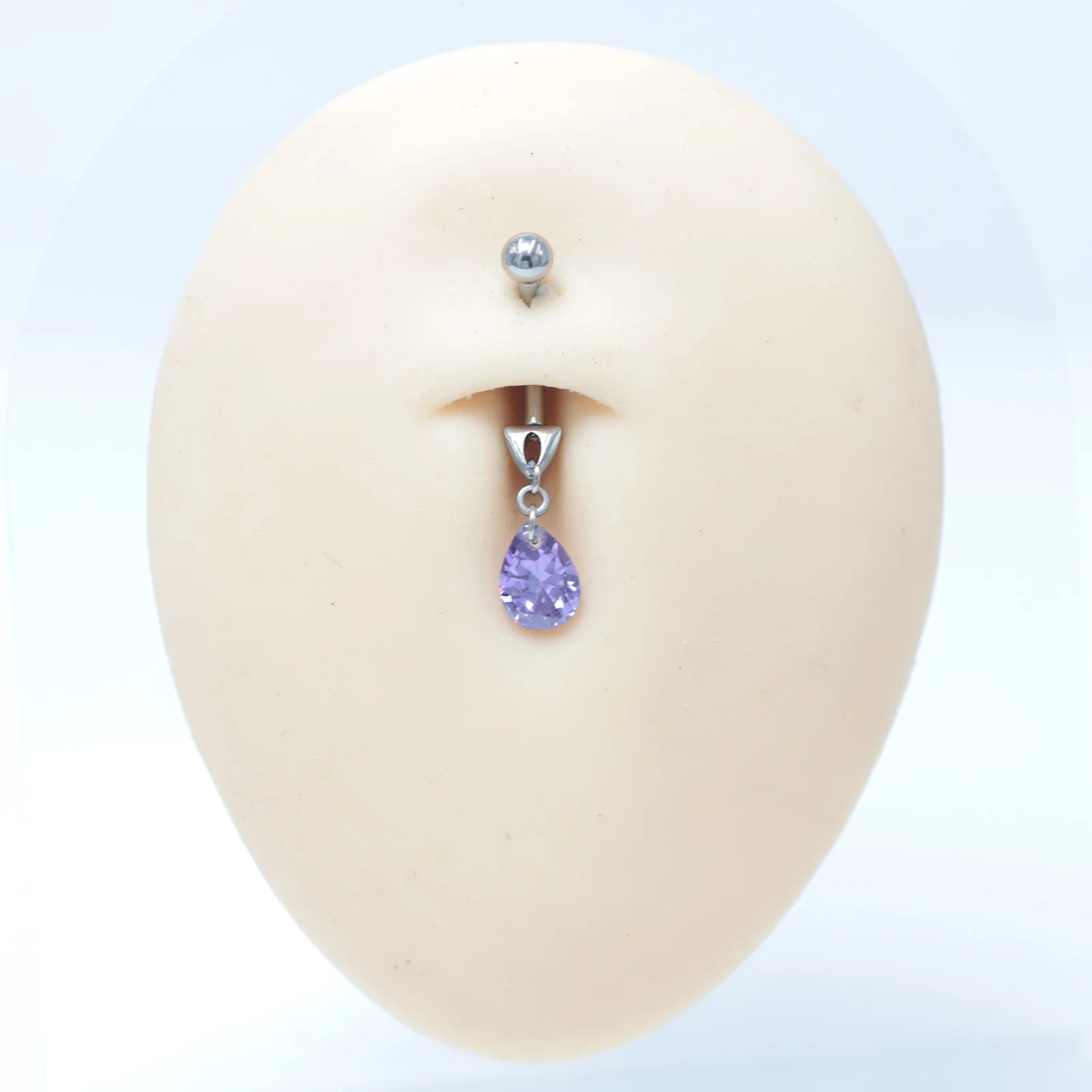 14G Implant Grade Titanium ASTM F136 Pendant Internal Navel Belly Ring Ombligo Oreja Piercing Jewelry with CZ Cubic Zircon image 6