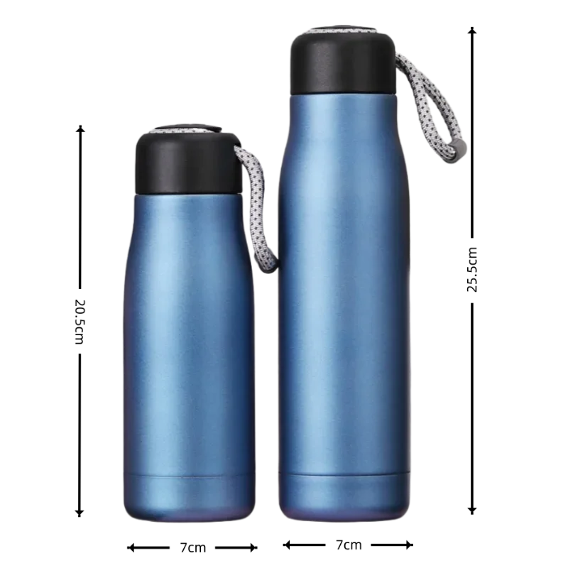400/550ml Stainless Steel Vacuum Tumbler, Leakproof Thermal Mug with Carry Strap sports water bottle thermos travel hot bottles