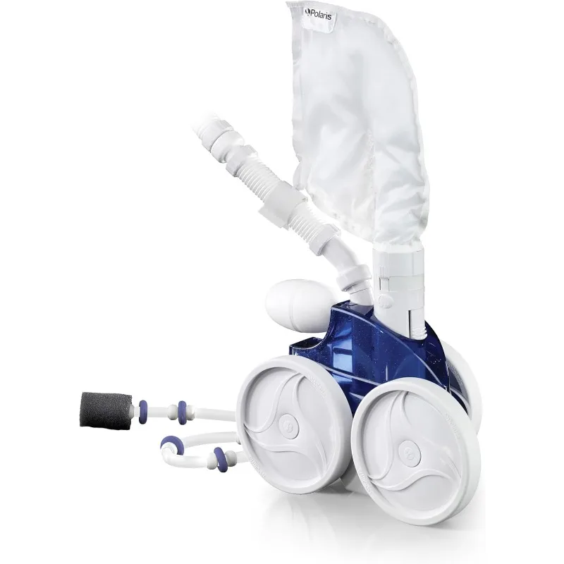 Vac-Sweep 360 압력 지상 수영장 청소기, 단일 챔버 잔해물 백으로 구동되는 트리플 제트