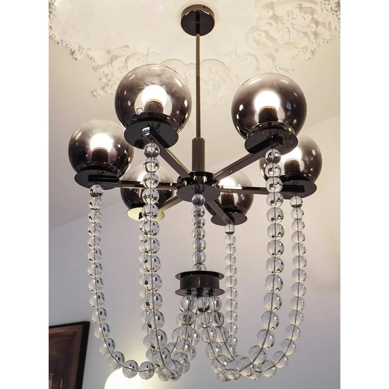 French retro living room chandelier medieval light luxury dining room bedroom light advanced sense
