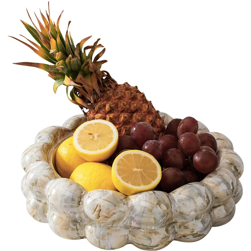 

DSA light luxury high-end ceramic fruit plate high-end fruit snack plate living room home wedding creative decoration ornament