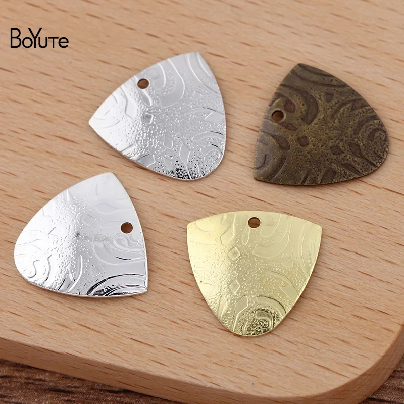 BoYuTe (200 Pieces/Lot) 15MM Metal Brass Stamping Shield Charms for Jewelry Making Diy Accessories