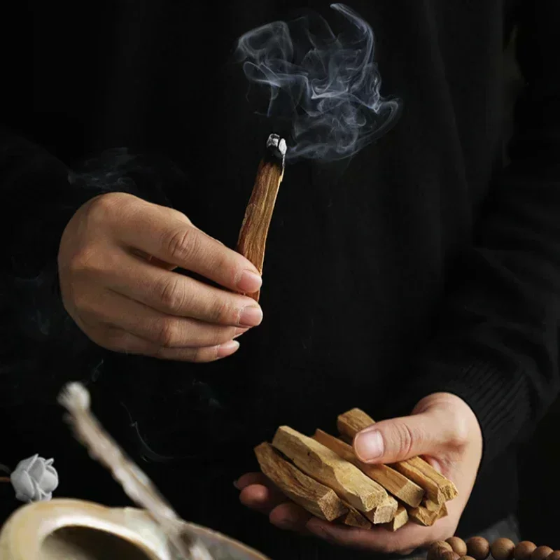 GBBMA Palo Santo Sticks Incense，High oil content The smell is sweet Used in yoga aromatherapy Purify bad luck for good luck