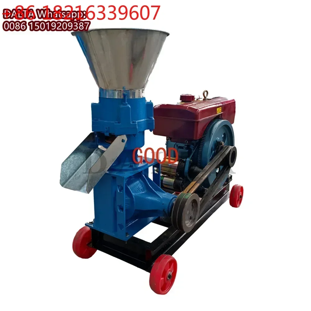 TAO 100-200KG/H Household Animal Pig Feeds Pelletizer Cattle Horse Rabbit Chicken Duck Food Feed Pellet Making Machine  Engine