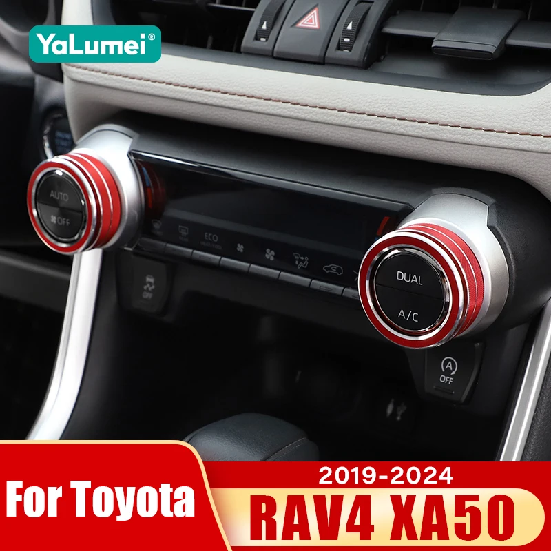 Für Toyota RAV4 2019 2020 2021 2022 2023 2024 RAV 4 XA50 Hybrid Auto Klimaanlage Schalter Knopf Ring Abdeckung dekoration Zubehör
