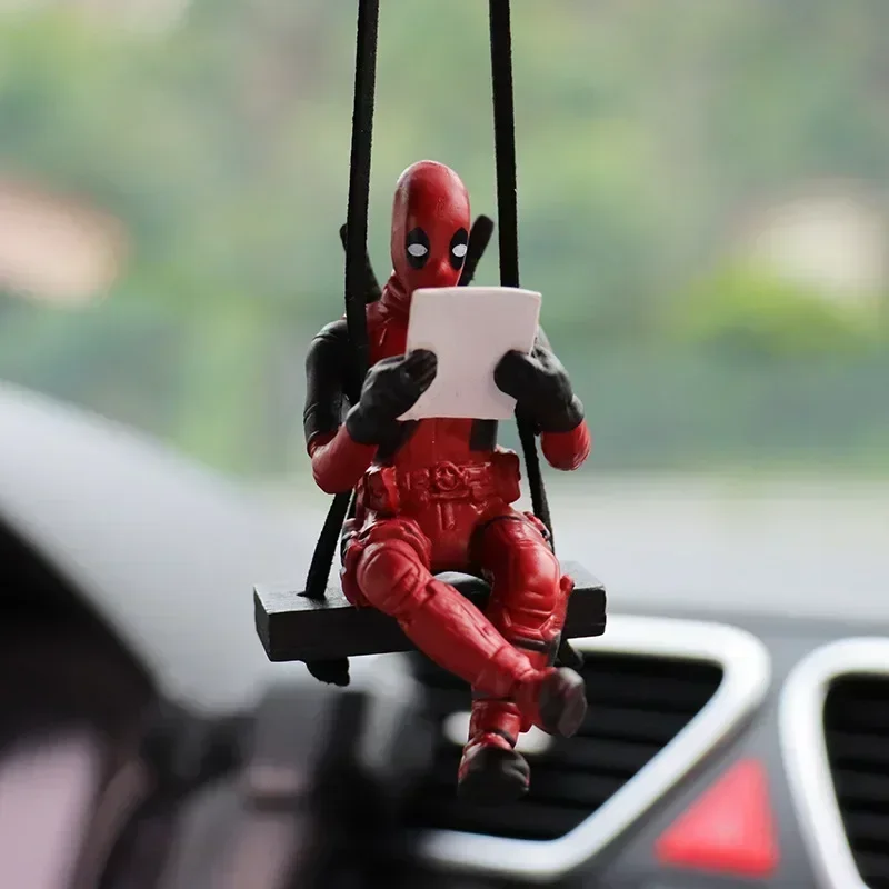 Deadpool Marvels Action Figure Hanging Decoration Men Car Interior Decor Doll Charms Figurine Pendant Toys Collection Xmas Gift