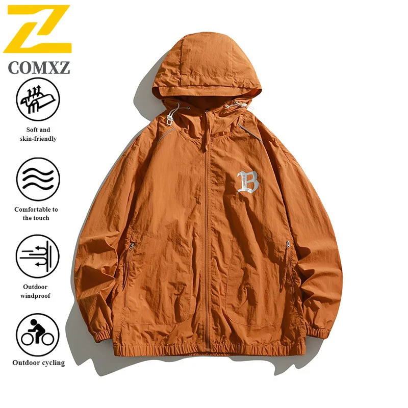 سترة بغطاء للرأس صيفية للرجال من الحرير الجليدي للحماية من الأشعة فوق البنفسجية بعامل حماية من الأشعة فوق البنفسجية 50 + معطف واقي من الشمس رفيع للغاية وجيد التهوية لصيد الأسماك في الهواء الطلق #5