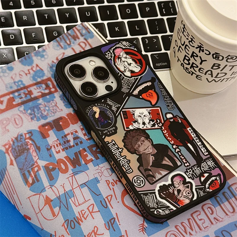 Cute Dragon Ball Phone Case for Apple iPhone 17 16 15 14 13 12 Pro Max Luxury Cartoon Anime Jujutsu Kaisen IMD Shockproof Cover