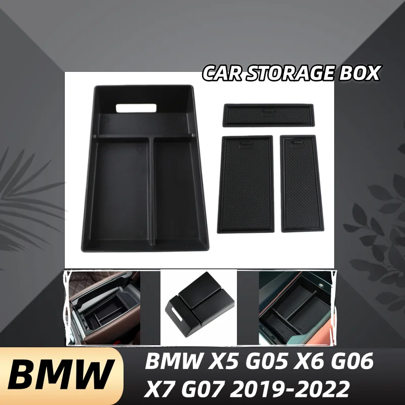 

Car Center Console Armrest Storage Box For BMW X5 G05 X6 G06 X7 G07 2019-2022 Traying Holder Interior Accessories