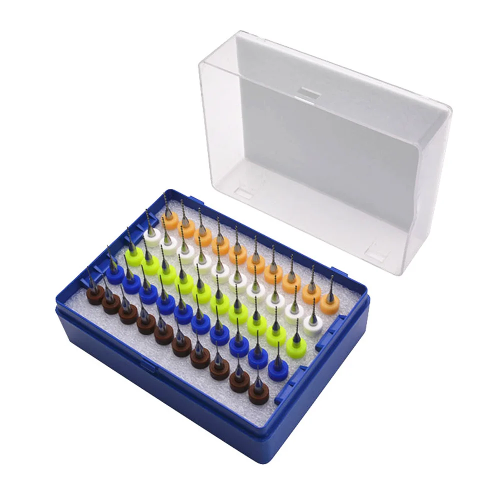 50Pcs 0.5-0.9mm Tungsten Carbide Pcb Drill Bits Micro Engraving Tool Set for Cnc Wood Metal Carbide Drill Bits