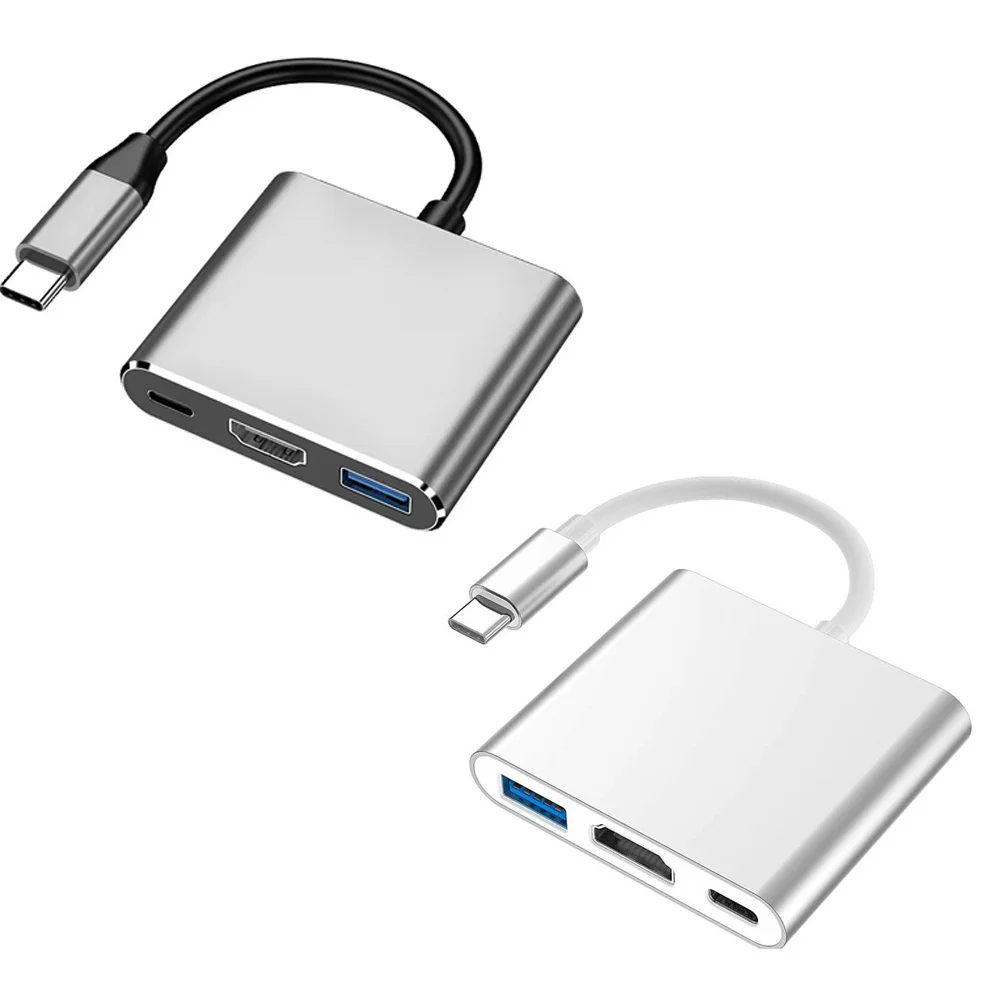 3 in 1 Usb Hub USB C to HDMI-compatible Splitter HUB Type-c to HDMI-compatible USB3.0 Docking Station For Macbook Air Converter image 5