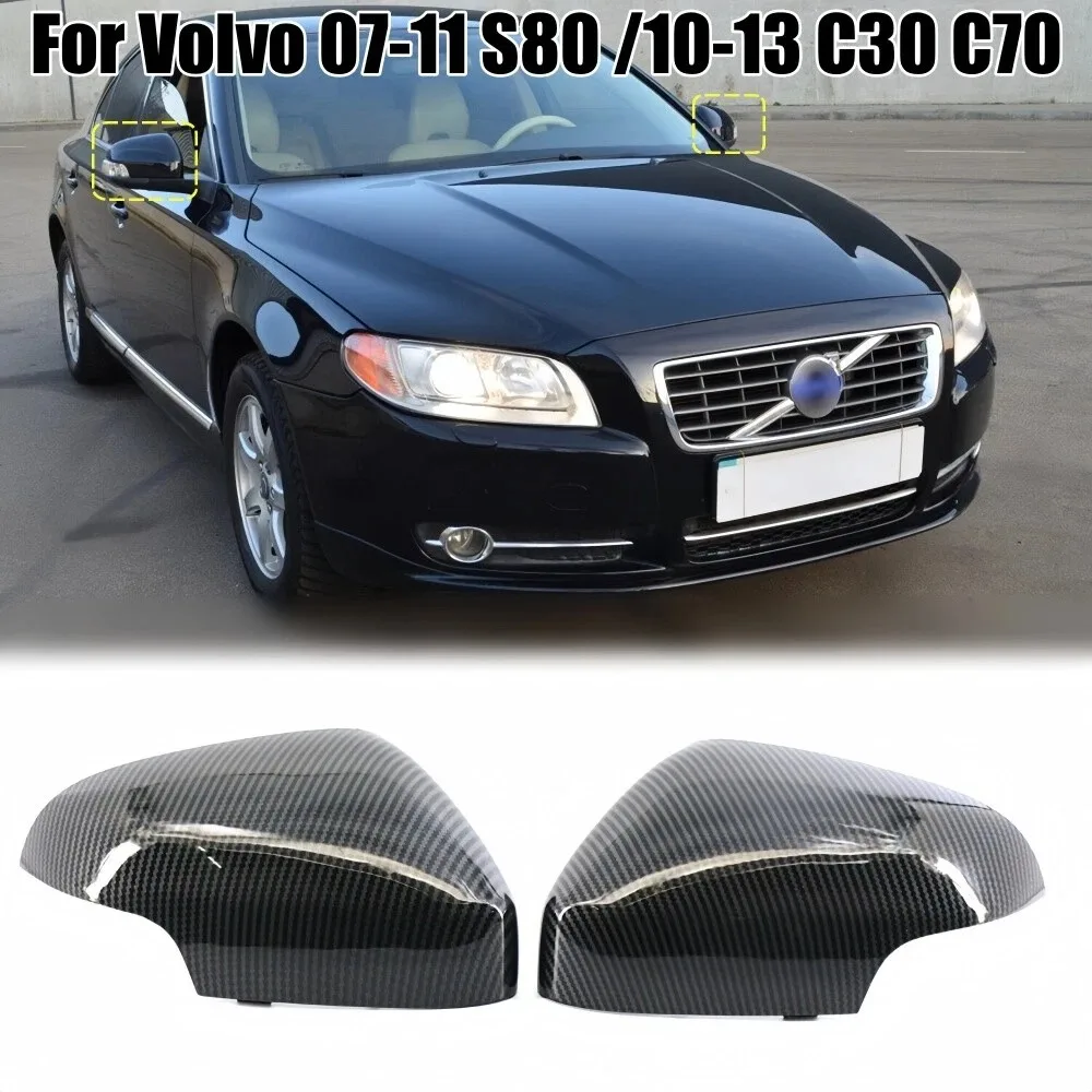 

Крышки боковых зеркал заднего вида из углеродного волокна ABS 398505339 398505537 Замена для Volvo S80 2010 2011 2012 2013