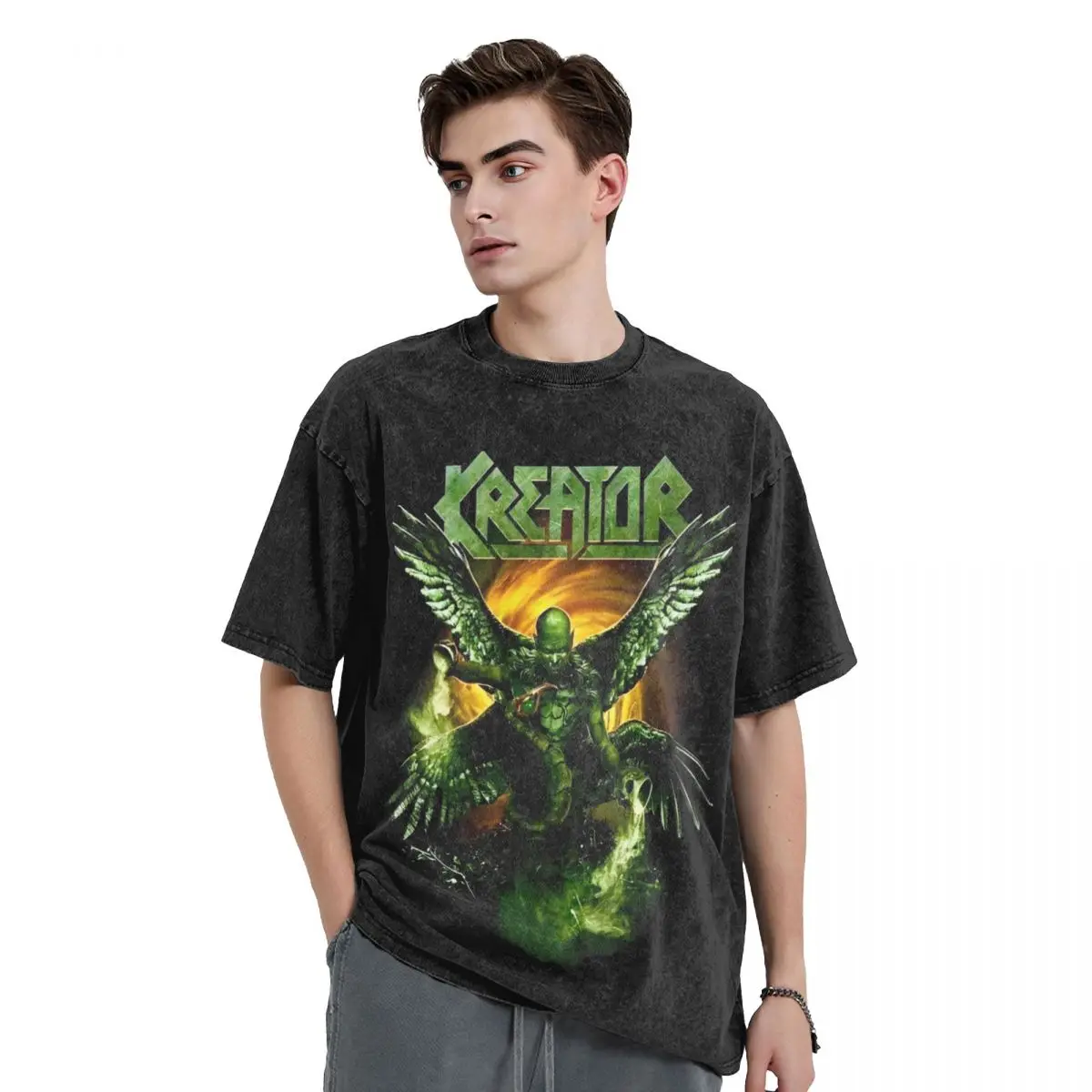 Kreators Rock Heavy Metal Band T Shirts Top Tees Summer Streetwear Short Sleeves T Shirt O-Neck Novelty Print Tee Shirt Hot Sale