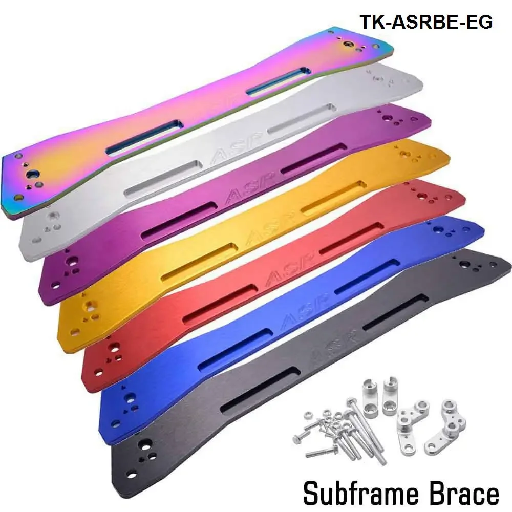 Rear Subframe Brace & Lower Tie Bar Fit For Civic EG 88-95  ( Red,Blue,Golden,Purple,Black,Silver,Neochrome) EP-ASRBE-EG