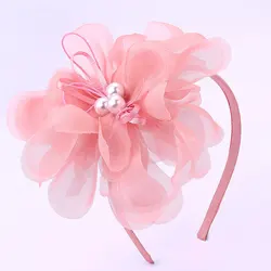 Fashion Girls Sweet Flower Hairbands Children Pearl Headwear Cute Hair Hoop Boutique Princess Headbands Kids Hair Accessories