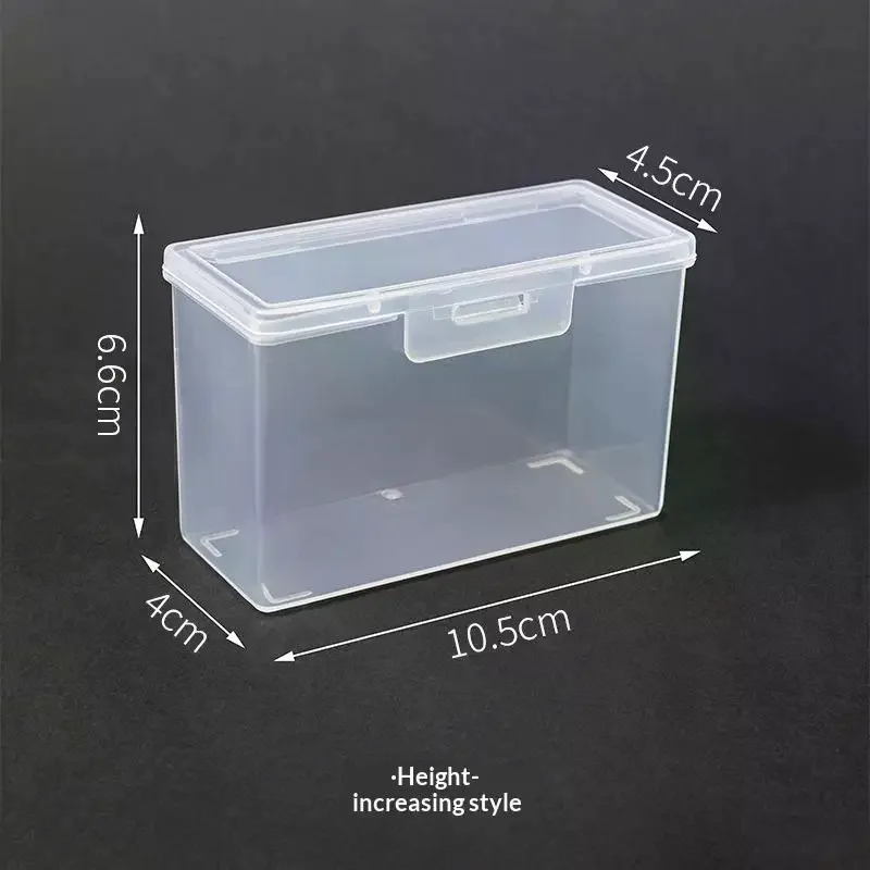 4Pcs Multipurpose Plastic Clear Storage Box For Game Card Rectangular Business Card Credit Card Holder Case Organizer