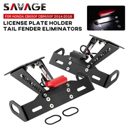 License Plate Holders For HONDA CB650F CBR650F 2014-2018 CB CBR 650F Motorcycle Fender Eliminator LED Number Light Tail Bracket