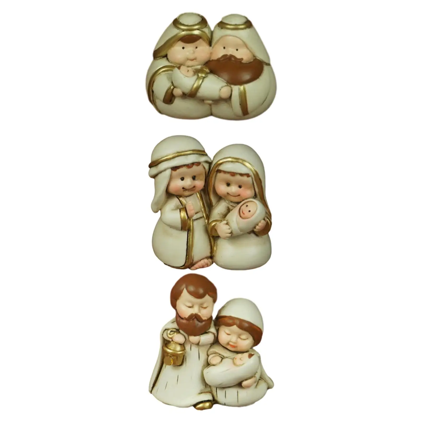 Nativity Scene Resin Handmade Decorative Collection Holy Family Figurine Figure for Shelf Desktop Indoor Home Christmas Gift