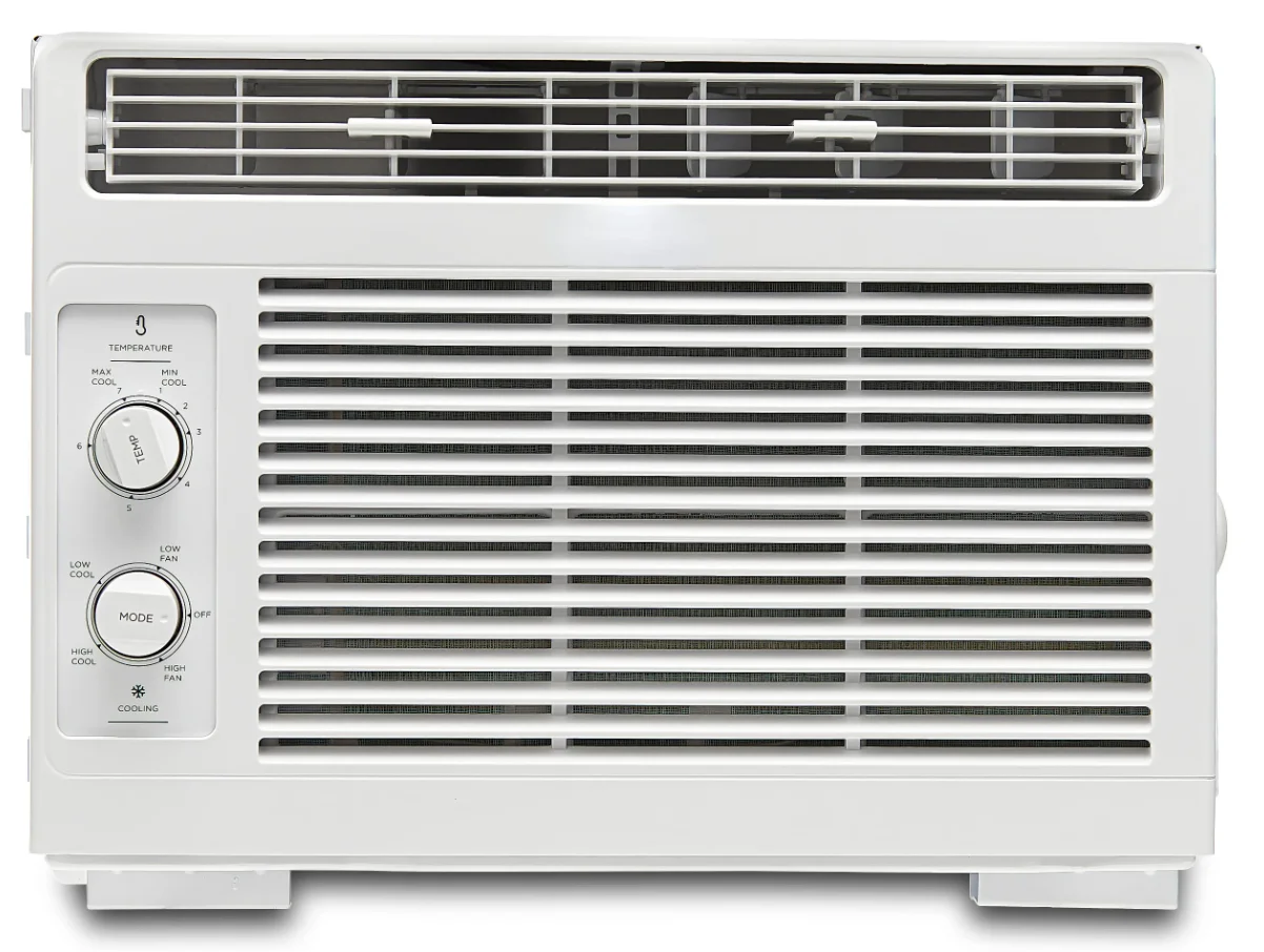 

#For 5,000 BTU 150 Sq ft Mechanical Window Air Conditioner, White^