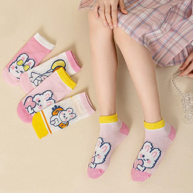 

3Pairs/lot 0-12Y Kids Socks Summer Cotton Cartoon Kids Socks Carrot Girls Mesh Cute Newborn Boy Toddler Children Socks