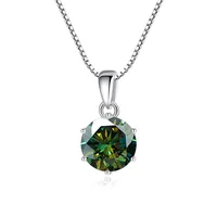 1Carat Genuine Moissanite Pendant Necklace for Women Top-Quality 925 Sterling Silver High End Jewelry Ideal for Weddings Parties