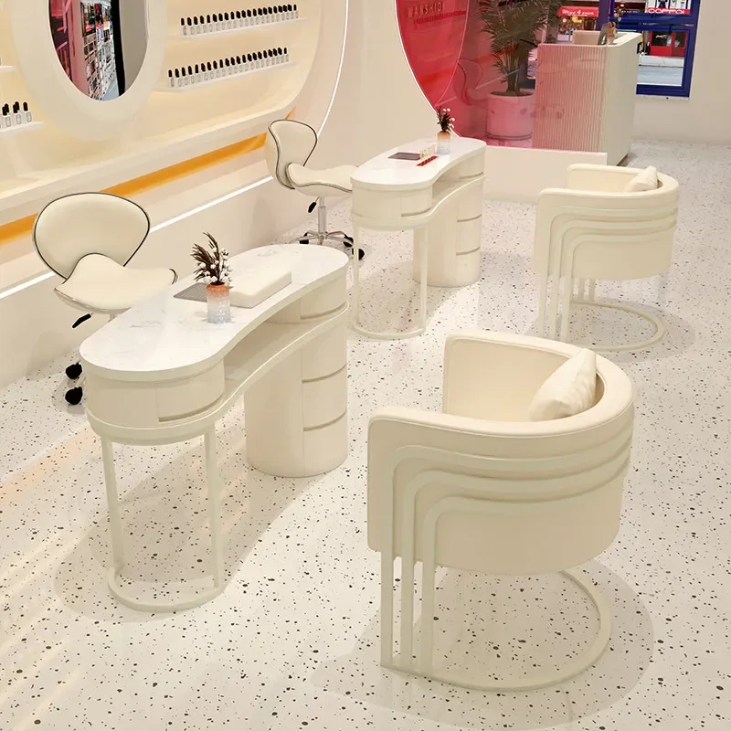 

Modern Aesthetic Creative Nail Tables Minimalist Premium Nail Table Manicure Mesa Para Manicura Profesional Salon Furniture