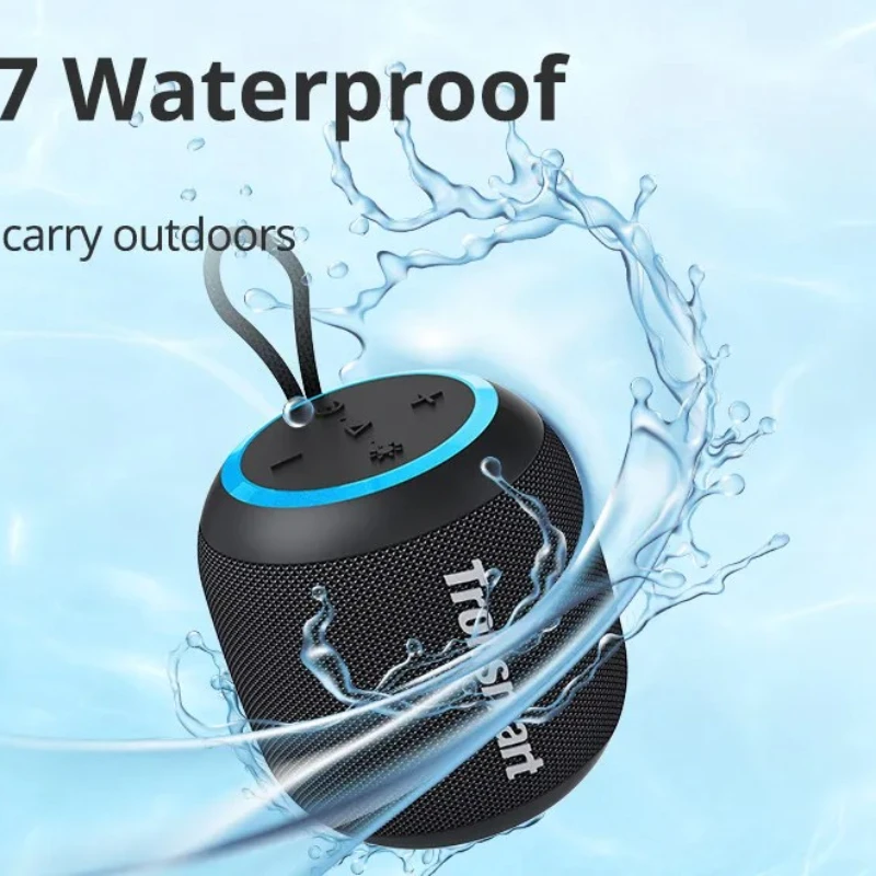 For Tronsmart T7 Mini 15W IPX7 Waterproof Bluetooth Speaker 360° Stereo Sound LED Light 18H Playtime
