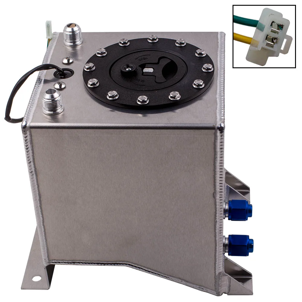 

Universal Aluminum 2.5 Gallon Fuel cell tank 9.5L 8" (L) x 8.25" (W) x 10" (H) 6-1/2" (L) x 9-3/4" (W) Center to Center