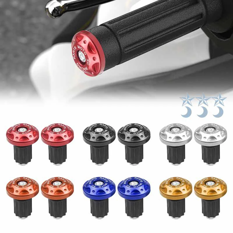 1Pair Motorcycle Handle Bar Ends Plug Grips Handlebar Plug Caps Motor Bike Accessories Motorcycle Expanding Locking Bar End Caps