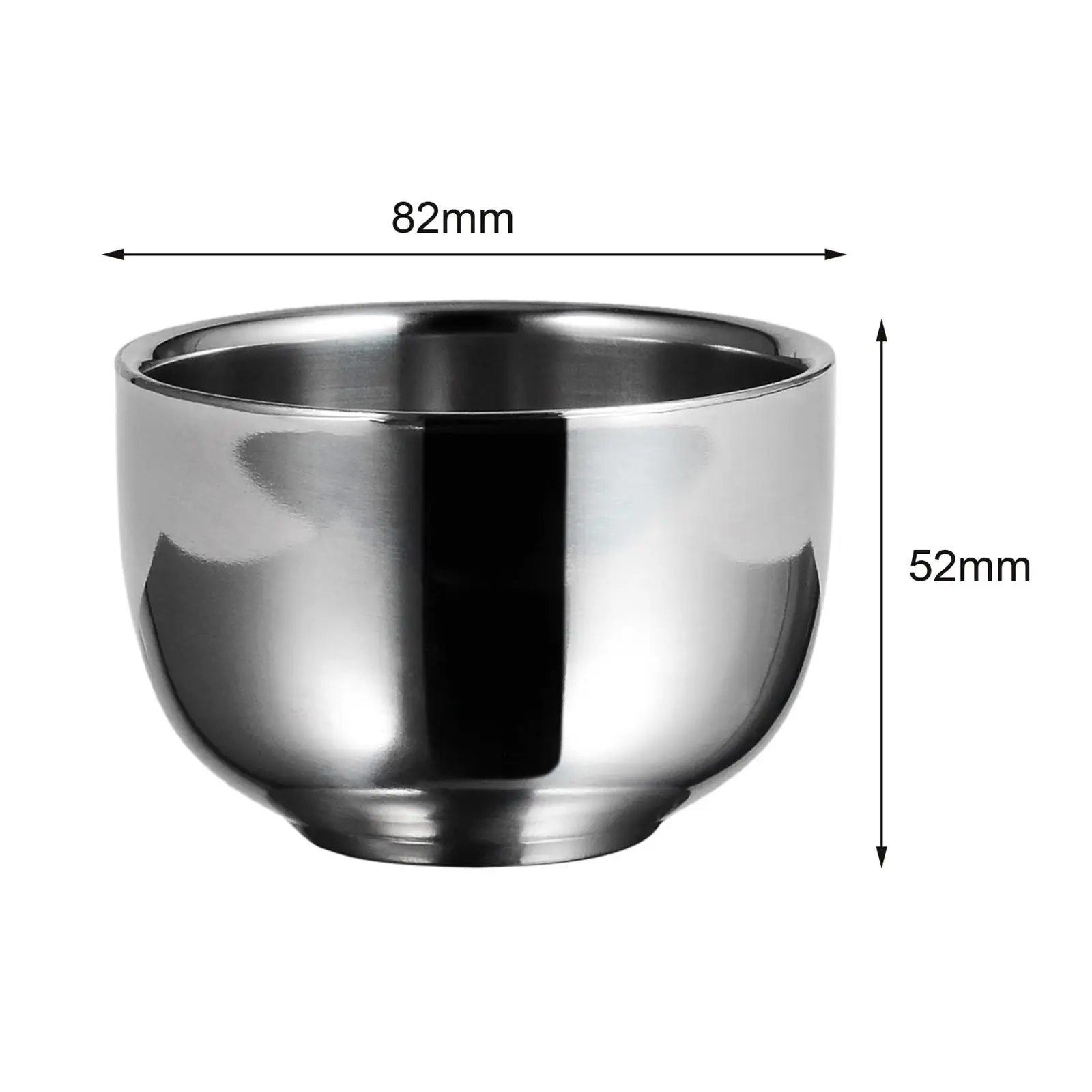 Shaving Bowl Stainless Steel Shaving Mug,,Barbers Accessories,Shaving Cup,Metal Soap Mug Bowl for Boyfriend, Him,Men