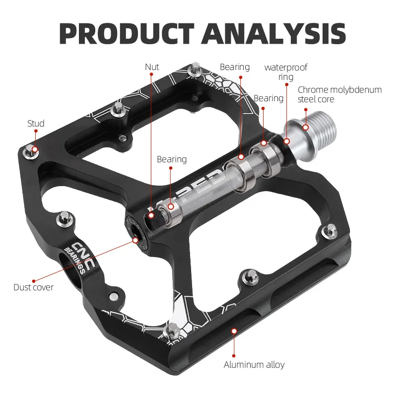 Bike Pedal Aluminum Alloy 9/16