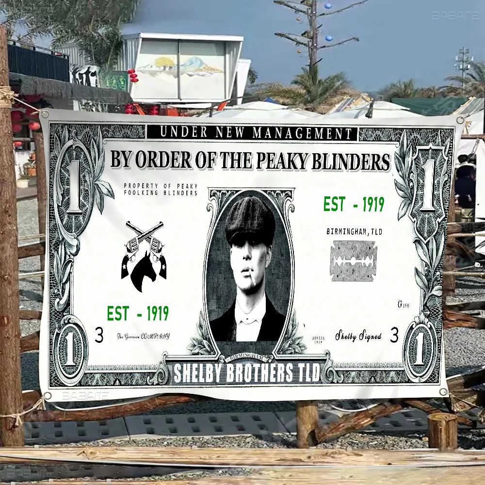 Tommy Shelby 3D P-Peaky B-Blinders High End Quality Banner Printing Artistic Atmosphere Style Camping Flag