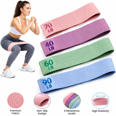 Resistance Bands with Weight Markings, Suitable for Core Strength Training, Pilates, yoga and Full-Body Workouts. Portable Fitne