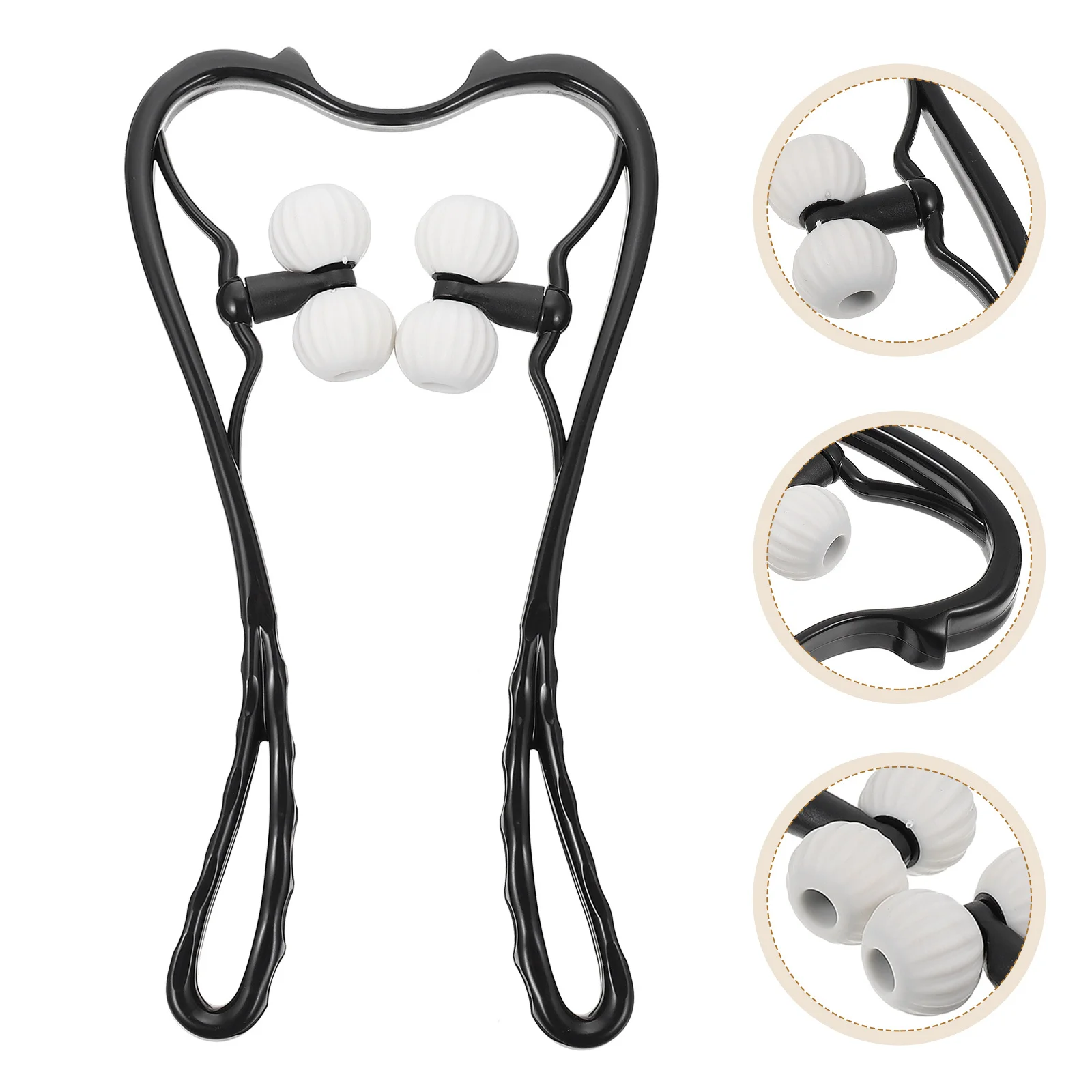 

Бытовой роликовый массажер для шеи, ручной портативный прочный массажер для шеи для облегчения боли в шейных позвонках, массажный инструмент