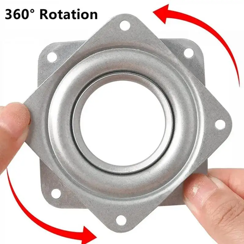 Base Giratória Lazy Susan de 3 Polegadas com Rolamentos de Esferas de Aço para Móveis, Cadeiras, Expositores e Tampos de Cozinha