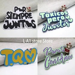 Spanish Letter Metal Cutting Dies Scrapbooking DIY Album Paper Cards Crafts Embossing Mold Die Cuts Craft Stamps And Dies