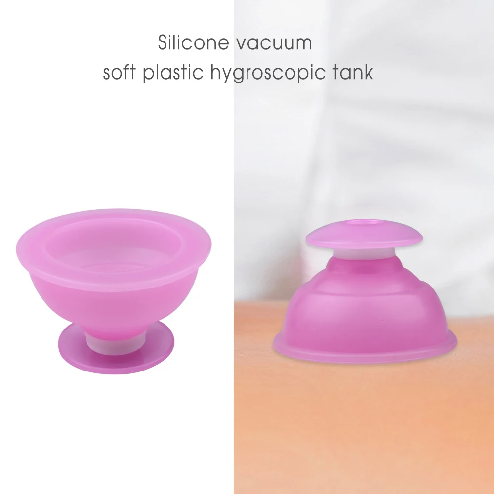 2/8pcs Round Silicone Cupping Vacuum Suction Chinese Massage Therapy Anti Cellulite Vacuum Cupping Cup Full Body Cupping Massage