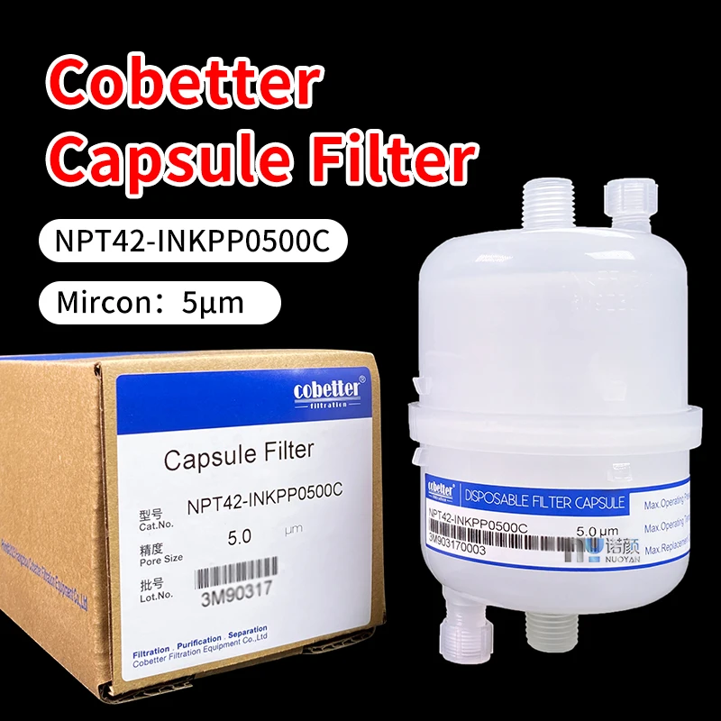 

Cobetter ink filter NPT42-INKPP0500C 5μ Capsule Ink Filter For Solvent Myjet Allwin Gongzheng Jhf Vista Printer Filter