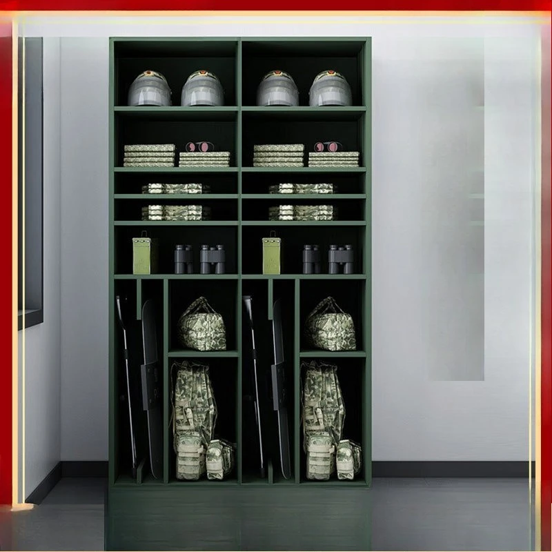Equipment cabinet Steel single soldier multi-grid equipment rack Combat readiness Rescue materials Equipment classification