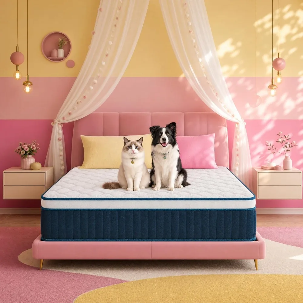 12 Inch Full Luxury Hybrid Mattress, Medium Firm, Zoned Support