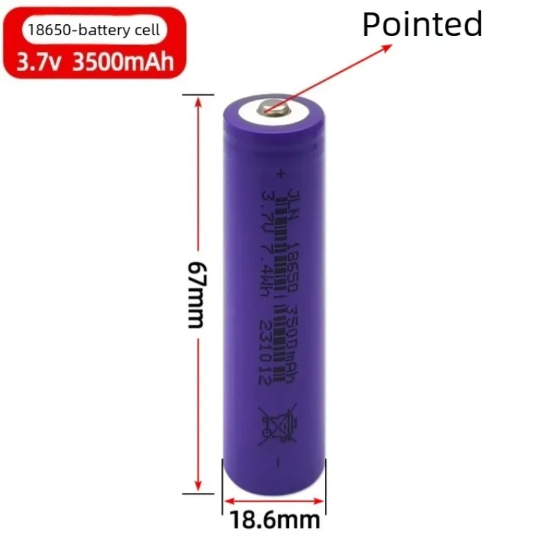18650 3.7V 3500mAh Cylindrical Lithium Battery for Flashlight Mosquito Swatter Electric Toys Desk Lamp Rechargeable Batteries