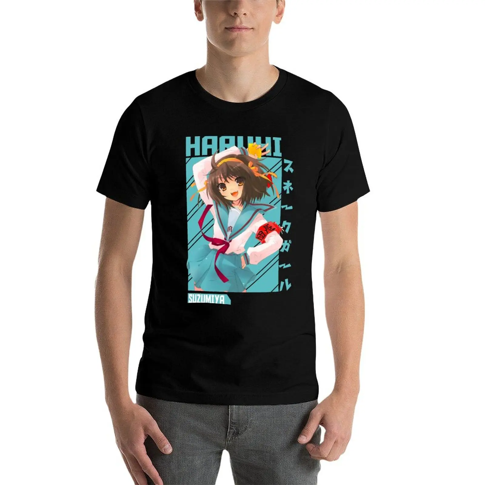 

Haruhi Suzumiya anime manga mask tshirt T-Shirt t shirts for man pack white g man t shirts for men t shirt man plain T-Shirt