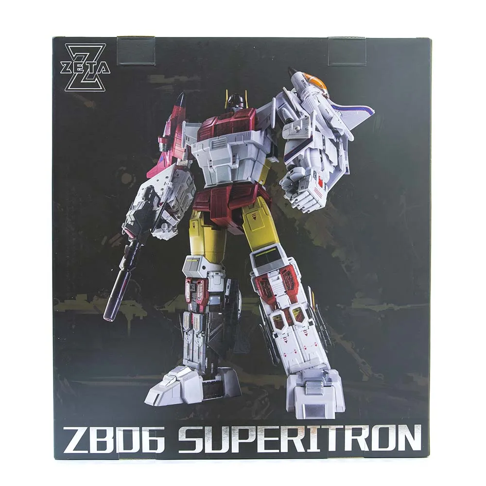 Figura de acción de Robot Zeta, juguete de transformación, ZB-06 Superion Superitron, animación a color, pintura metálica, caja de regalo