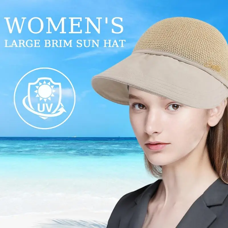 Sun Hats For Women UV Protection Protects Scalp Sun Straw Hat Handmade Wide Brim Enlarged Rounded Edge For Women Girlfriend