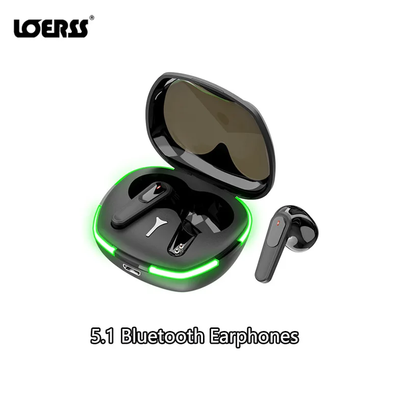 

LOERSS 5.1 Bluetooth Earphone TWS Hifi 8D Stereo Earbuds Waterproof RGB Colorful Light Headset Gaming Sport Music Headphones