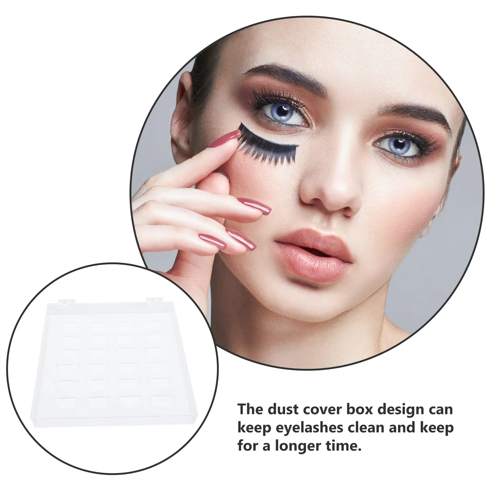 1Pcs Premium False Eyelash Box Transparent Acrylic Lash Extension Holder Display Storage Case Makeup Accessories Organizer