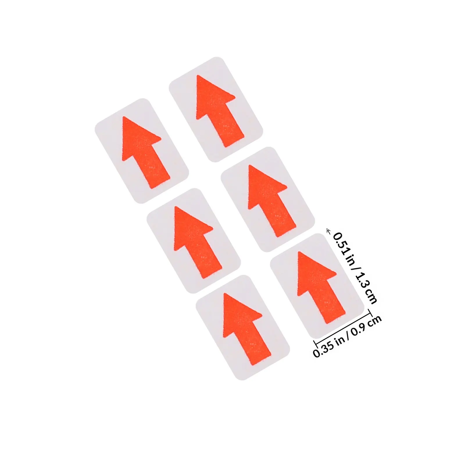 2700Pcs Red Small Arrow Self Adhesive Labels Rework Unqualified Stickers for Inventory Marking and Quality Inspection