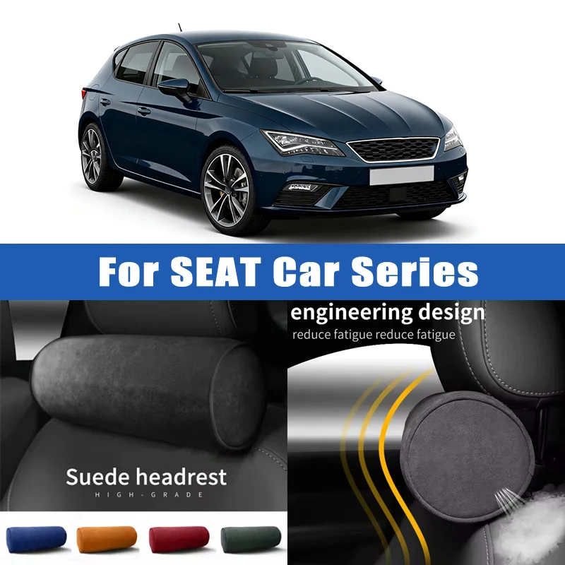 

Top Quality Car Headrest Neck Support Seat Soft Neck Pillow Breathable For SEAT Ibiza Leon Arona Ateca Tarraco Toledo Mii