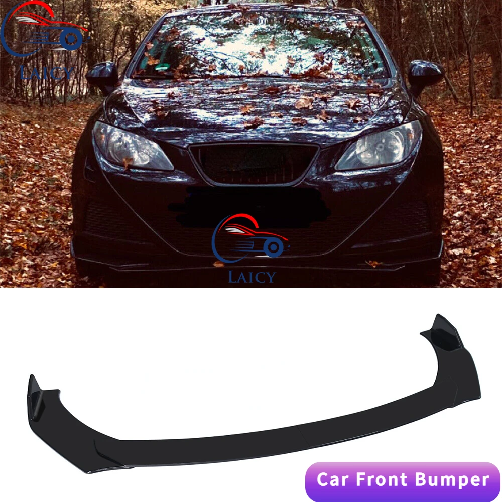 LAICY For Seat Ibiza 6J 1984-22 Car Front Bumper Lip Chin Spoiler Splitter Body Kit Guard Deflector Lips Covers Car Accessories