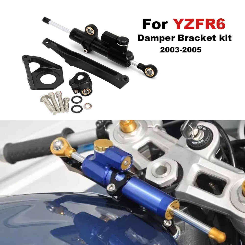 

For YAMAHA YZF600 YZF R6 2003 2004 2005 New Motorcycle Stabilize Steering Damper Mounting Bracket Kit